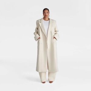 KBB by KAHLANA Women's 'The Maxi Coat' - Cream XL